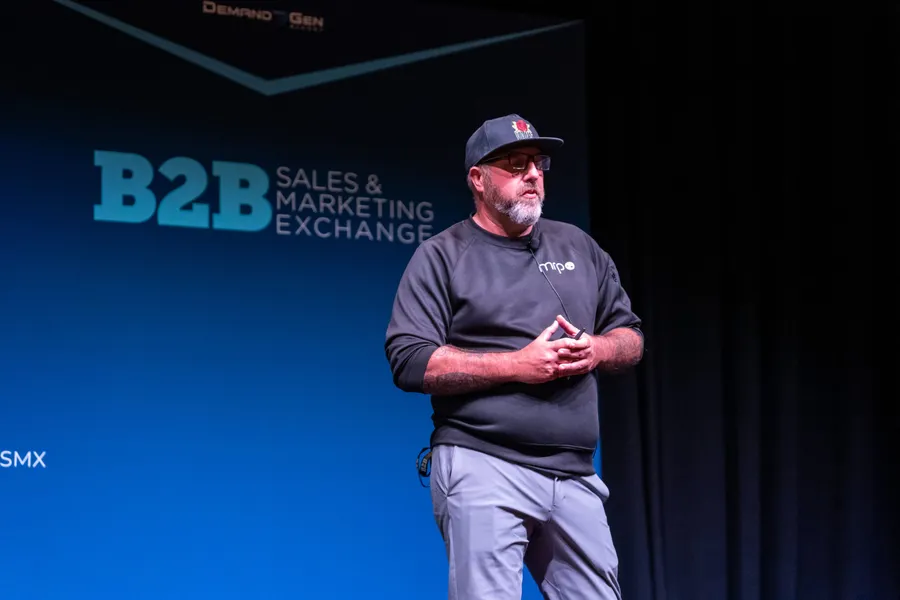 Speaker on stage